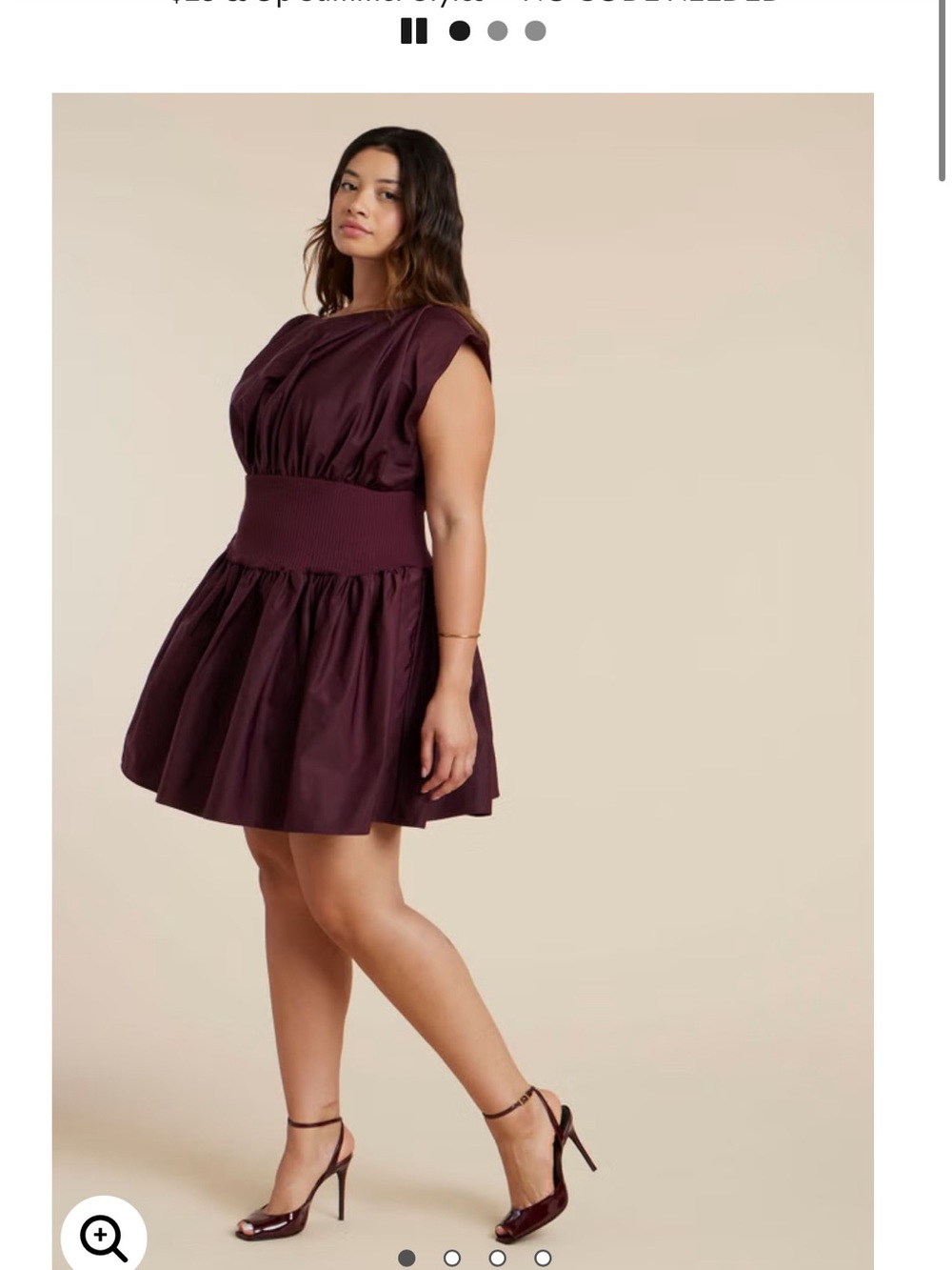 Shirred Flare Mini Dress Eloquii